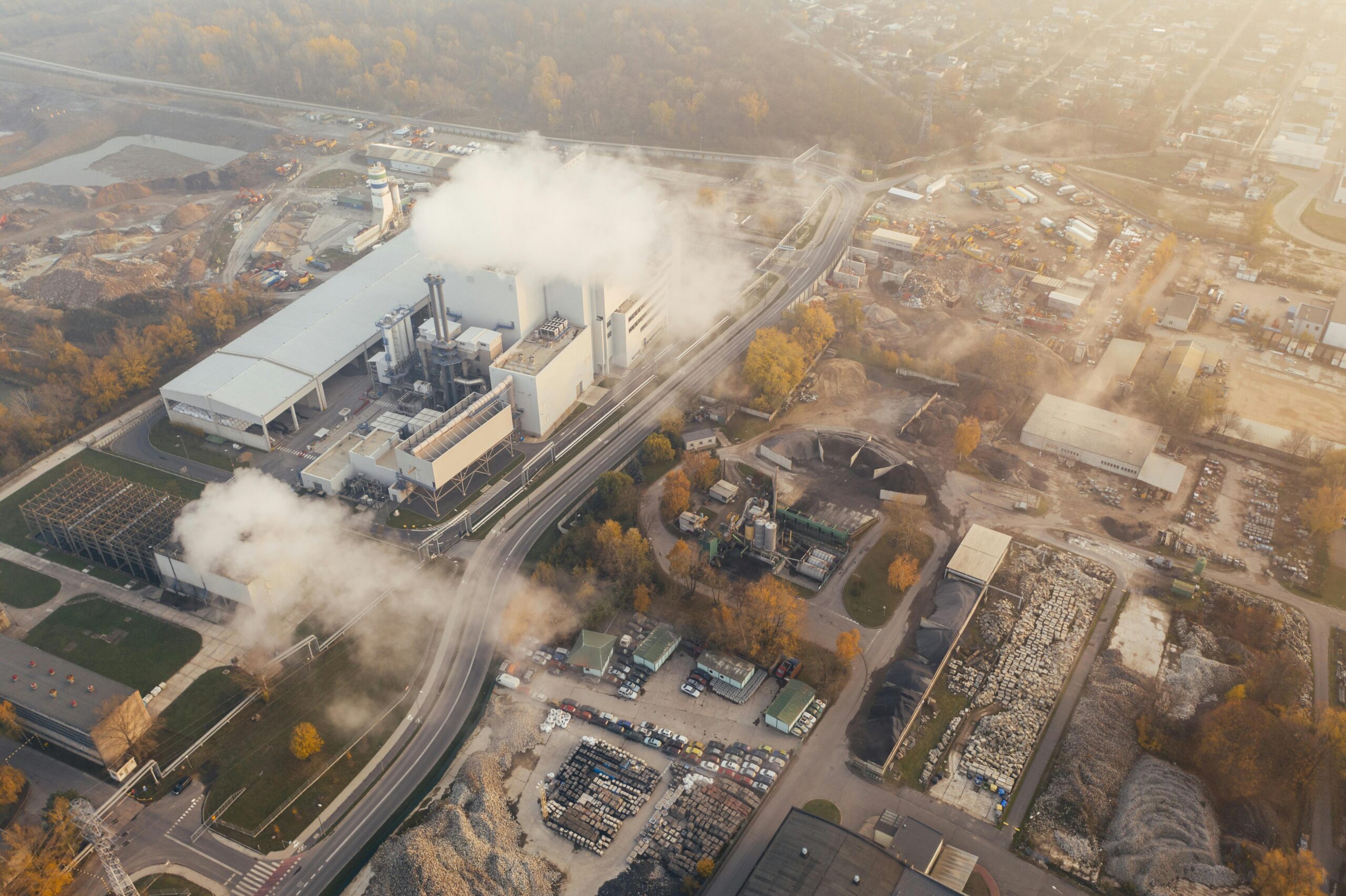 White Smoke Coming Out from A Building