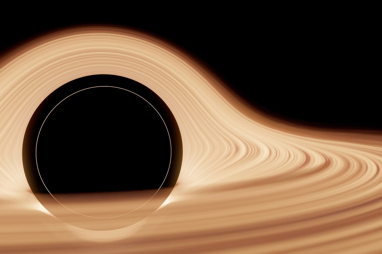 black hole, spiral, space